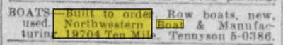 Northwestern Boat Co. - May 1939 Ad (newer photo)